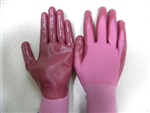 H.B. Smith Tools, 943L, Medium / Large, Ladies, Pink, Nitrile Coated Palm Glove, Utility Glove