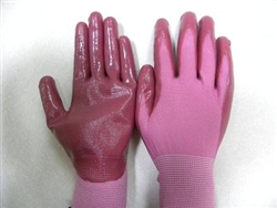 H.B. Smith Tools, 943L, Medium / Large, Ladies, Pink, Nitrile Coated Palm Glove, Utility Glove