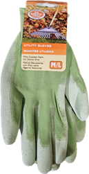H.B. Smith Tools 944L Medium / Large, Ladies, Green, Durable Polyurethane Coated Palm Glove, Utility Glove