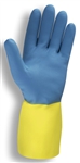 My Helper, 951M, Medium, One Pair, Blue, All Purpose Premium Latex Gloves, Neoprene Coating