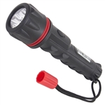 Tuff Stuff 96078 Heavy Duty 3-LED Weather And Shock Resistant Flashlight With Rubber Ergo Grip Includes 2 AA Batteries