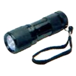 Tuff Stuff 96080 9 LED Travel Aluminum Flashlight With 3-AAA Batteries 1 ASSORTED COLOR PER ORDER (Red, Blue, Or Black)