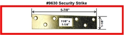 Progressive 9630BP Brass 5-7/8" x 1-1/8" Super Security Door For Deadbolt Locks Strike