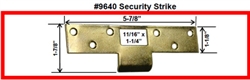 Progressive 9640BP Brass 5-7/8" x 1-1/8" Super Security Door For Latch Type Locks Strike with Curved Lip