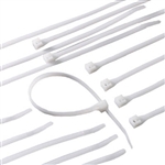 KC Professional, 97081, 100 Pack, 6" White Natural Cable Tie, Nylon, 18 LB Tensile Strength