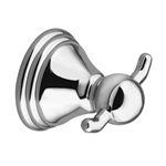 Aqua Plumb, 97306, Chrome, Bell Style 2 Hook Robe Hook, Concealed Screw