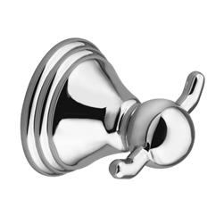 Aqua Plumb, 97306, Chrome, Bell Style 2 Hook Robe Hook, Concealed Screw