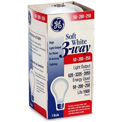 Ge Lighting, 97482, 3 Way 50 200 250 Incandescent Light Bulb Soft White