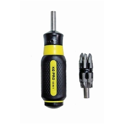 KC PROFESSIONAL Contractor Quality 15-in-1 Reversible Ratcheting Screwdriver, Tri Angle Soft Grip Handle