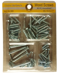 My Helper, 985, Assorted Flat Head Philips Wood Screw, 95 Pieces