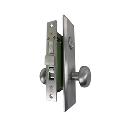 Gotham (Marks 114A/26D Like) 9900RAKSC Right Hand Heavy Duty Satin Chrome 26D Mortise Entry Lockset, Screwless Knobs Thru Bolted, Lock Set