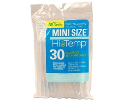 AdTech ADTZIP50 Mini Size Hi Temp Gluesticks That Are Non-Yellowing, Bag Of 30