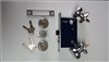 Angal LHR (Like Marks 22AC/26D-W-LHR) Satin Chrome 26D Finish Left Hand Reverse Double Cylinder Iron Gate Ornamental Mortise Lockset with 2-1/2" Backset