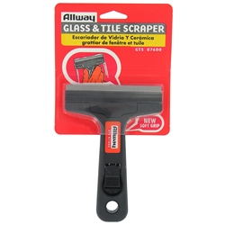 Allway Tools GTS 4 inch Glass And Tile Scraper, with Soft-Grip Handle