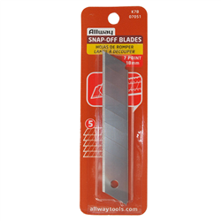Allway Tools K7B, 7 Point 18mm Carbon Steel Snap Off Blade Refills â€“ 5/Card