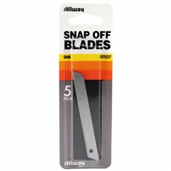 Allway Tools SNB, 13 Point 9mm Carbon Steel Snap Off Blade Refills â€“ 5/Card