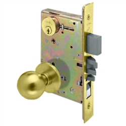 Arrow AM11BD03-LH Polished Brass US3 Entry Mortise Knob Lockset With Rose