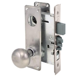 Arrow AM11HTG26D-LH Satin Chrome US26D Entry Mortise Knob Lockset With Escutcheon Plate