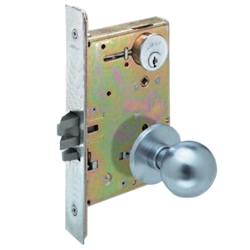 Arrow AM12BD26D-RH Satin Chrome US26D Storeroom Mortise Knob Lockset With Rose