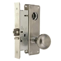 Arrow AM12HTG26D-RH Satin Chrome US26D Storeroom Mortise Knob Lockset With Escutcheon Plate