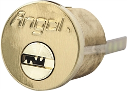 Angal Lock (Like MUL-T-LOCK), Solid Rim / Mortise 1-1/8" Cylinder Combo (Interchangeable) Polished Brass US3 Finish, HIGH SECURITY, 006 KEYWAY