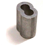 Fehr, ASL093, 3/32" Aluminum Ferrules, Aluminum Swage Sleeve, For Aircraft Cable, 100 Pieces