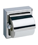 Bobrick, B-6699, Surface-Mounted Toilet Tissue Paper Dispenser, With Hood, Stainless Steel