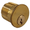 Maxtech B114AR1-03 Polished Brass US3 Replacement 1-1/4" Mortise Cylinder Lock With Arrow AR1 Keyway