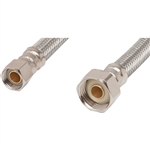Fluidmaster B1F16 16", 3/8" Female Compression x 1/2" Female Iron Pipe Stainless Steel Faucet Water Supply Connector