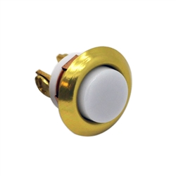 Lee Electric 205LB Gold Brass 5/8" Lighted Pearl Wired Insert Flush Ring With White Push Button For Bell