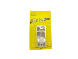 Lee Electric, BC267LS, Silver, Wired Single Lighted Push Button With Name Plate, 2-7/8" X 1-3/8" For Bell