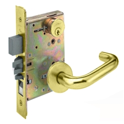 Arrow BM11HSL03 Polished Brass US3 Entry Mortise Hastings Lever Lockset