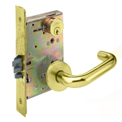 Arrow BM12HSL03 Polished Brass US3 Storeroom Mortise Hastings Lever Lockset