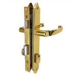 Wright VT057JR1US3 VFA1-003 Polished Brass US3 Finish Single Cylinder Narrow Style Vermont Junior Mortise Lock Set BACKSET 7/8" FACE PLATE 7-1/2" X 3/4"