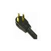 Bright Way, BWRAC4-4, 4', 6/2 & 8/2 SRDT, 4 Conductor Black Round Range Cord, Right Angle Male Plug, 50A Extension Cord