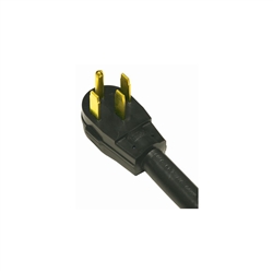 Bright Way, BWRAC4-4, 4', 6/2 & 8/2 SRDT, 4 Conductor Black Round Range Cord, Right Angle Male Plug, 50A Extension Cord