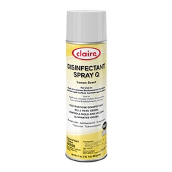 Claire C-1002 17 oz Lemon Scent Disinfectant Spray Q