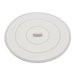 Aqua Plumb, C0490, 4-1/2", White, Rubber, Flat Suction Tub Sink Stopper