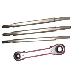 Aqua Plumb C1108 Reversible Heavy Duty, 4 Piece Ratcheting Faucet Seat Wrench Set
