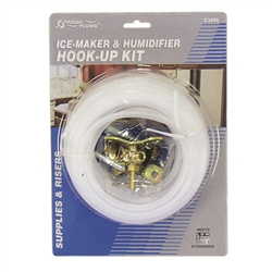 Aqua Plumb, C3499, Ice Maker/Humidifier Installation Hook Up Kit, Includes 25 FT. Of 1/4" O.D. Polyethylene Tubing