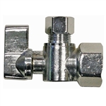 Aqua Plumb C3713 1/4" Turn Ball Angle Valve With 3/8" FIP To Connector 3/8" Compression