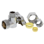 Aqua Plumb C3716 1/4" Turn Ball Angle Valve With 5/8" Compression To Connector 3/8" Compression