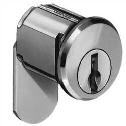 CompX C8712 Bright Nickel US14 Mailbox Lock With Threaded Cylinder And Clip Replaces Bommer Style Locks