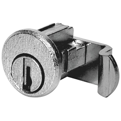 CompX C8726 Bright Nickel US14 Mailbox Lock With Clip Replaces Riopel-Canada Style Locks