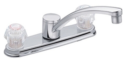 Moen, CA87685, Chrome Finish, 2 Handle Kitchen Faucet, No Spray, Acrylic Handles