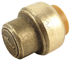 PipeBite, CC10030, 1/2", Lead Free Cap Endstop, (Sharkbite Like) Push Fit Fittings For Use With Copper Tubing CTS, CPVC & Pex With Integral Tube Liner Included