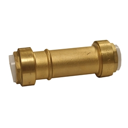 PipeBite, CC10110, 1/2" x 1/2", Lead Free Slip Coupling, (Sharkbite Like) Push Fit Fittings For Use With Copper Tubing Copper Tube Size And CPVC