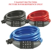 Wordlock CL-506-AS 12mm x 6' FT 4 Dial Combination Cable Lock Resettable 1 Assorted Color Per Order (Black, Blue & Red)