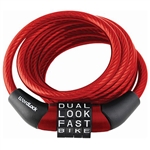 Wordlock CL-562-AS 6mm x 4' FT 4 Dial Combination Cable Lock 1 Assorted Color Per Order (Black, Red & Purple)