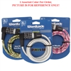 Wordlock CL-651-AS 8mm x 4' FT L Head Resettable 4 Dial Combination Bike Cable Lock 1 Assorted Color Per Order (Prism Silver, Camo Green & Pink Camo)